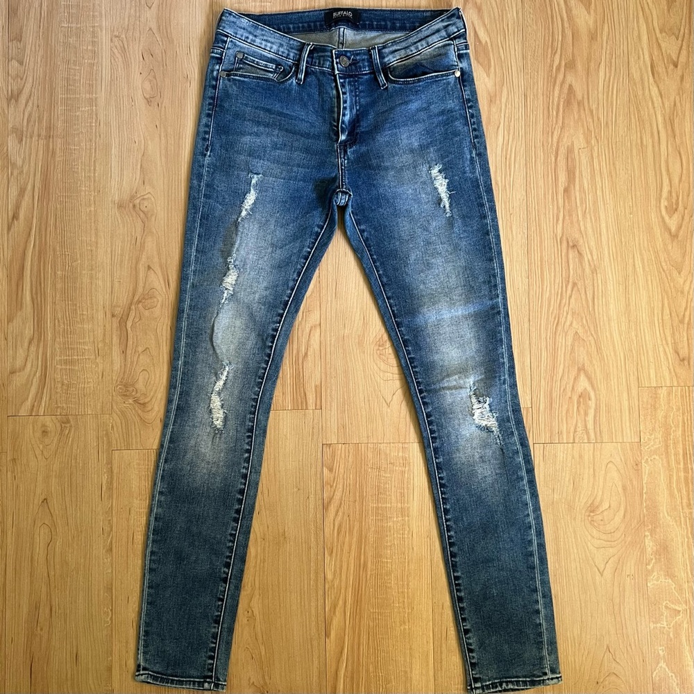 New Buffalo David Bitton Faith Skinny Distressed Jeans Size 28